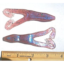 ALL AMERICAN Tournament Quality Soft Plastic Baits 10ct GRAPE SHAD 4" SWIM FROGS Bass Fishing Lures Soft Plastic Frog Trailers