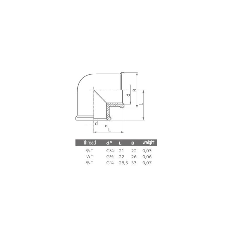 1/2" BSP Thread Pipe Connection Elbow Female x Female Screwed