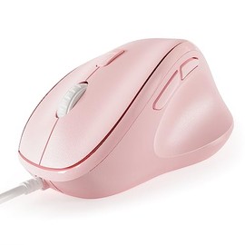 Micropack - mouse ergonómico con cable para computadora portátil, computadora y computadora, Ergo Mouse vertical con clics silenciosos, sensibilidad ajustable de hasta 3200 DPI, color rosa