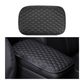 Adunsiaoto Car Centre Console Cover, PU Leather Car Centre Console Cover, Armrest Seat Storage Box Mat, Non-Slip Car Centre Console Box Pad Protector