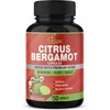 Organic Cadane Citrus Bergamot Supplement Capsules with Berberine, Olive, Guggul, Garlic, Pine Bark, Black Pepper - 150 Caps for 5 Months Supply