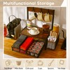 DGWJSU Tea Bag Organizer, Wood Tea Organizer and Storage Cheast,