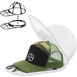Cap Washing Machine Shape, Foldable Cap Washer - Baseball Cap Washing Rack for Washing Machine & Dishwasher - Baseball Cap Washing Rack Holder, Shaper & Protector Mould for Laundry - Cap Washing