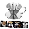 Mipcase Stainless Dripper Shaped Manual Brew Filter Cup for Tea