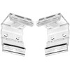 Cutelec 2pcs Clear Plastic Bracket Hidden Mounting Bracket Clips for