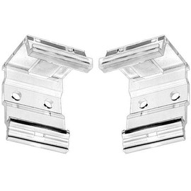 Cutelec 2pcs Clear Plastic Bracket Hidden Mounting Bracket Clips for Some 1" Vinyl or Aluminum Mini Blinds with 1" x 1" Headrail.