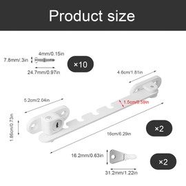 0XBIT Pack of 2 Tilting Window Stops, White Window Locks, Window Locks for Tilting Windows, Window Stoppers, Suitable for Adjusting the Window Opening Angle