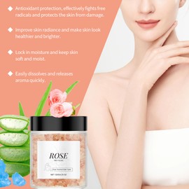 Bath Salt, Bath Salt Rose, Mineral Salt, Bath Additive for Body Care, Bath & Spa Bath Salt Rose, Salt Pink Crystal Salt - Stress Relief - Body Care - Bathing, 120 g