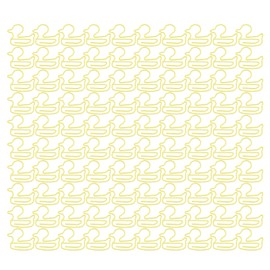 100Pcs Paper Clips Yellow Duck Shape Lightweight Portable Electroplating Process Metal Paperclip Office Clips