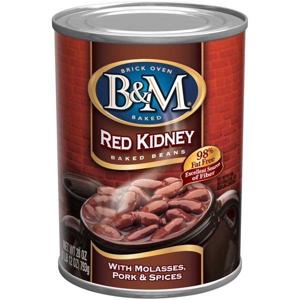 B&M Baked Beans, Red Kidney, 28 Ounce (Pack of 12)