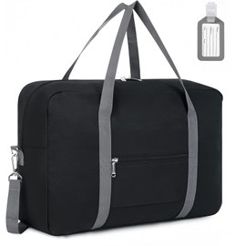 Flintronic for Ryanair Airlines Cabin Bag 40x20x25, Underseat Small Cabin Bag with Shoulder Strap, Foldable Travel Duffel Bag, Water-Resistant Hand Luggage for Women Men, with Luggage Tags, 20L