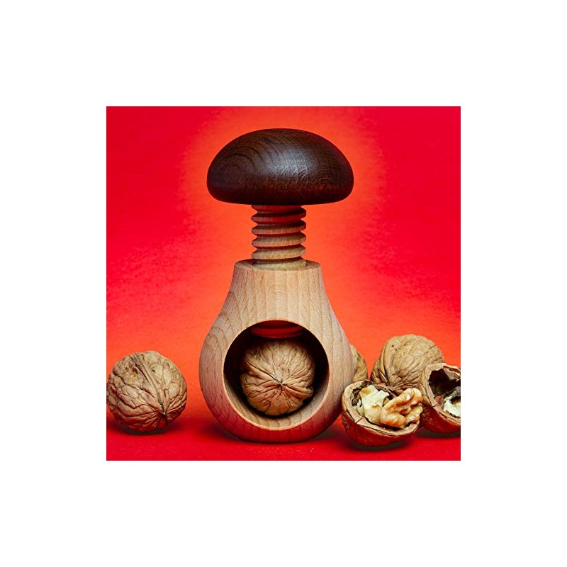 SIKORA NK-P Nutcracker Made of Beech Wood as Mushroom Figure