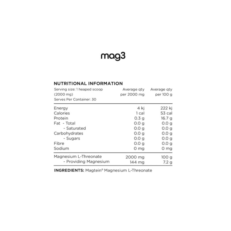 Switch Nutrition Mag3 Pure Magnesium L-Threonate 60gm