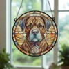 Image Industry Boxer Stained Glass Effect Suncatcher - Garden Gift