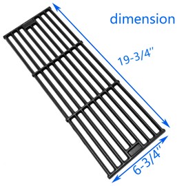 19-3/4" Cast Iron 4 Cooking Grates Replacement for Chargriller 2121, 2123, 2222, 2828, 3001, 3008, 3030, 3072, 3232, 3725, 4000, 4001, 4008, 4208, 5050, 5072, 5252, 9020 King Griller 3008, 5252 Grill