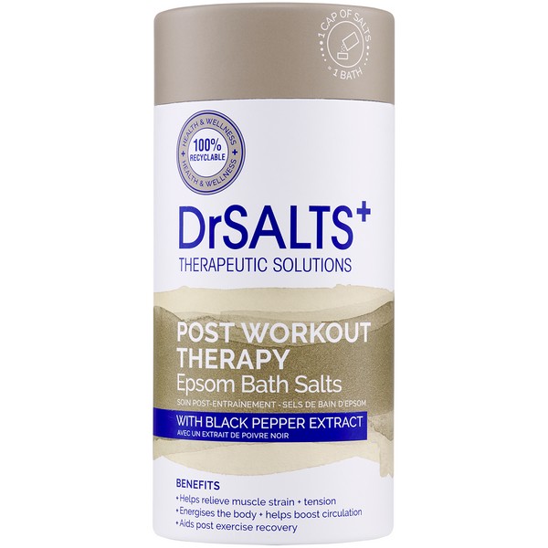 Dr Salts+ Post Workout Therapy Epsom Bath Salts 750g - Discontinued Brand