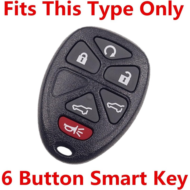 Chevy Tahoe Suburban GMC Yukon Key Fob Cover: 6 Button