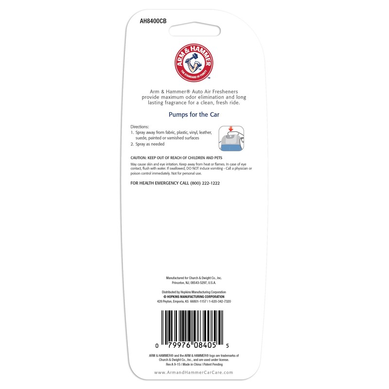 ARM & HAMMER AH8400CB 1.0oz Pump Air Freshener, Clean Burst,