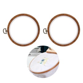 3 Inch Embroidery Hoop Set of 2, Wooden Display Hoops for Cross Stitch, Punch Needle & Wall Art Decor, Craft Hoop Rings with Tight Grip for Hand Sewing & Displaying Finished Work