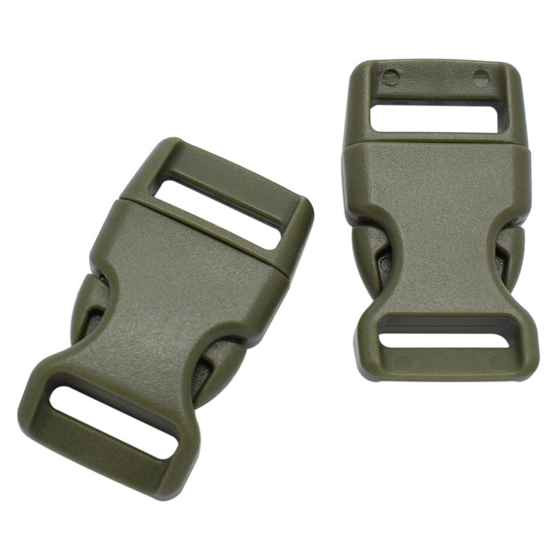 15 Pack Curved Side Quick Release Plastic Buckles for Paracord
