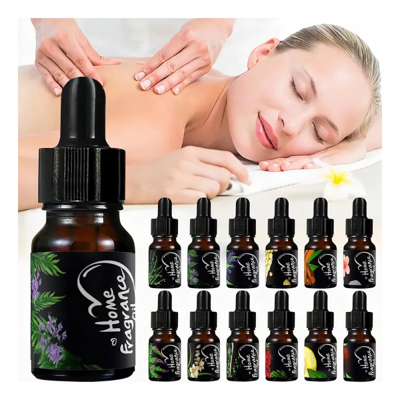 Kit De 12 Aceites Esenciales 100% Natural Para Difusor Y