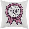 Madizz Mother Gift BEST MOM EVER Cushion Cover with Medal