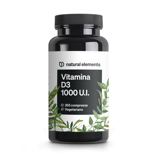 Vitamin D3 1000 IU - 365 Tablets for an Annual Supply - For Bones and Immune System - Vitamin D - High Dose, No Unnecessary Additives - Lab Tested