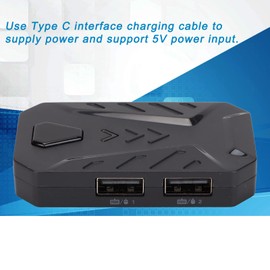 Adaptador de Teclado Y Ratón para Juegos Móviles Bluetooth 4.0 Controlador de Juegos para Móviles Adaptador Convertidor de Teclado Y Ratón con 3 Puertos USB para Android para Teléfonos Móviles IOS