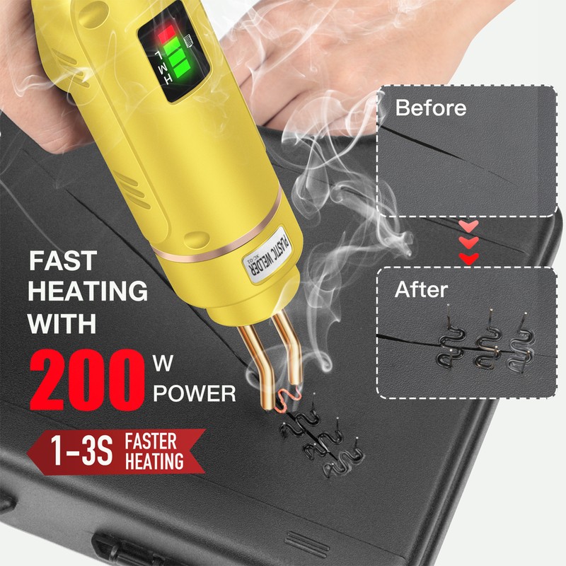 200W Cordless USB Rechargeable Plastic Welder,Plastic Welding Kit with 400PCS