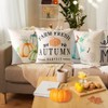 Artscope 4 Stück Kissenbezüge 45x45cm Herbst-Thema Kissenbezug Kürbis Dekokissen Kissenhülle