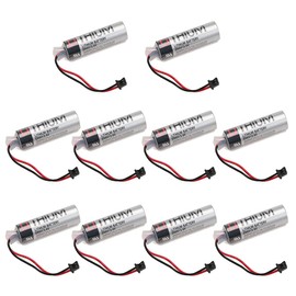 KANGLEUS ER6V/3.6V ER6VC119A/119B PLC Battery for PLC M70 3.6V 2400mAh Lithium Battery with Black Plug (Pack of 10)