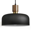 11.6" Modern Black Hanging Light,Large Pendant Light for Kitchen Island,Solid