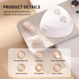 K&FCOPTEE 1 pair Of Rechargeable Hearing Aids for Senior Invisible Digital Sound Amplifier