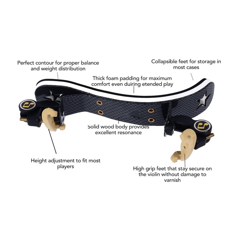 Violin Shoulder Rest Collapsible Height Adjustable Ergonomic Violin Shoulder Support