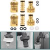 Conectores de Manguera de Jardín Brass Rust‑Resistant – Set 3/6