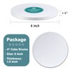 White Cake Drums Round 6 Inch Cake Boards with 1/2-Inch