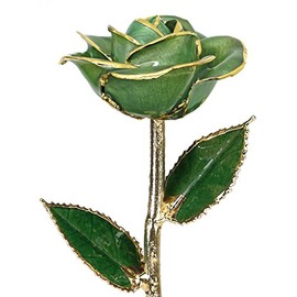 24k Gold Rose - Real Rose Dipped in Gold (Light Green)