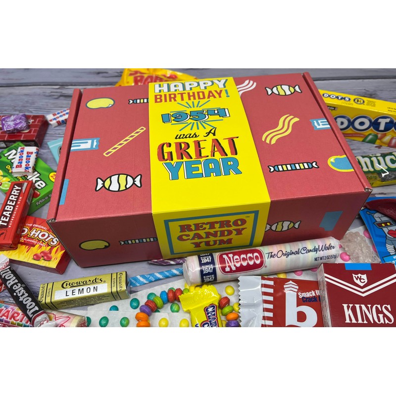 RETRO CANDY YUM ~ 1954 71st Birthday Gift Box Nostalgic