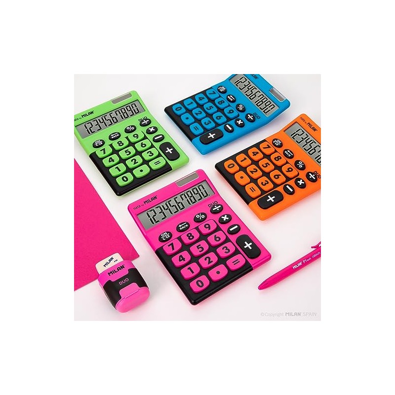 MILAN® Desktop Calculator Box with 10 Digits Duo Blue