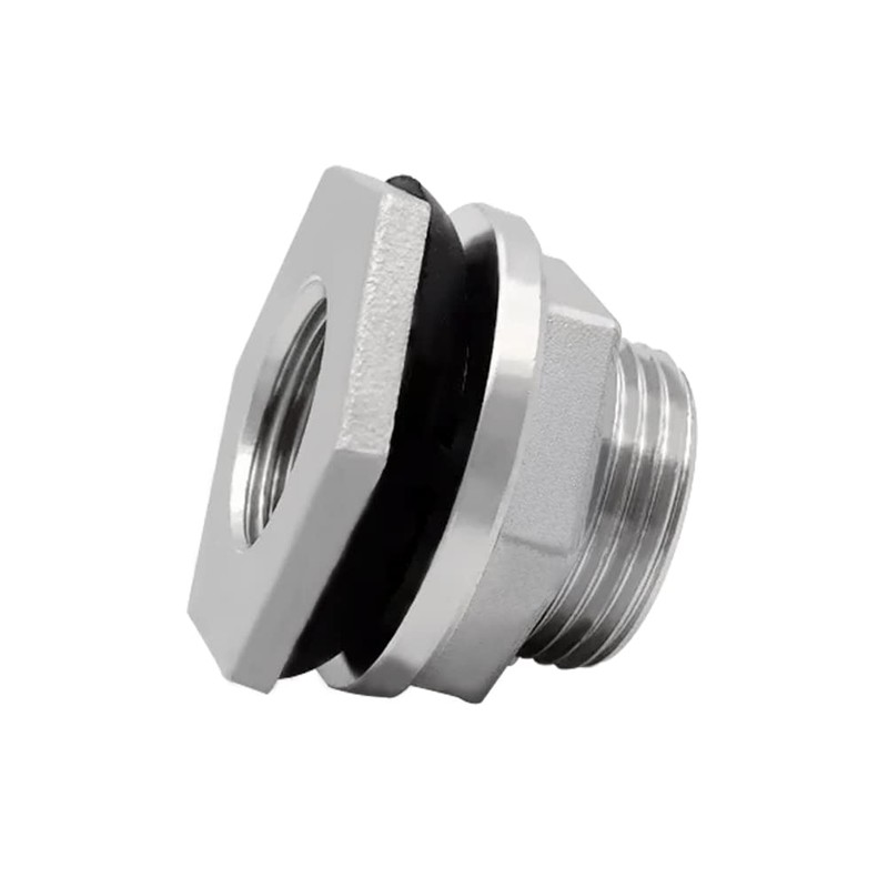 Beduan 1" Female Bulkhead Water Tank Connector Stainless Steel Thru-bulk