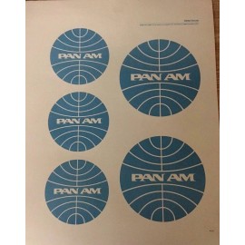 PAN AMERICAN AIRLINES VINYL STICKERS DECALS...FULL SHEET
