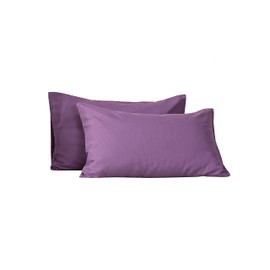 Evolive Soft Brushed Premium Microfiber Standard Size 20"x30" Pillowcases with Envelope Closure Set of 2 (Purple, 20"x30" Standard Size Pillowcases)
