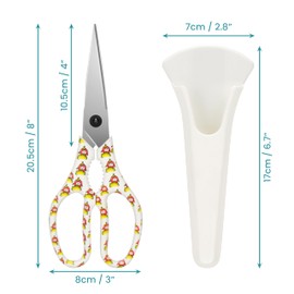 Belle Vous Robust Kitchen Scissors Set with Blade Cover - Sharp All-Purpose Scissors Made of Stainless Steel, Dishwasher Safe - Household Scissors for Meat, Chicken, Poultry, Fish, Vegetables, Herbs &