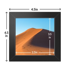 LaVie Home 4x4 Picture Frames Set of 12,Frame for 4x4 Pictures,Photo Frames for Wall Mounting or Table Top Display,Black