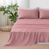 Double Duvet Cover Set with Flat Sheet and Pillowcases Microfibre
