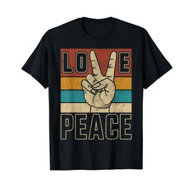 Peace Sign Love Hippie Costume 60's 70's Themed Party Outfit T-Shirt