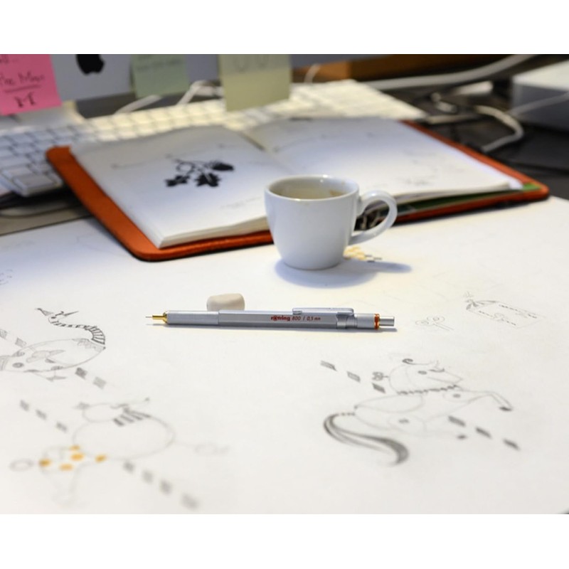 rOtring 800 Premium Mechanical Pencil | 0.5mm | Silver Metal