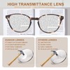 OuShiun Round Reading Glasses for Women Men（+3.5）