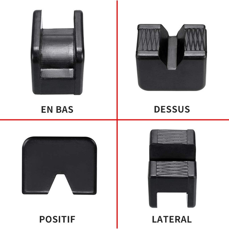 Skelang 2 Pcs Jack Stand Pad, Axle Stand, Universal Slotted