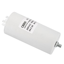 PATIKIL 100uf CBB60 Run Capacitor,AC 250V 4 Pins 50/60Hz Cylinder Bottom with M8 Screw for Washing Machine,Cleaning Machine Pump Motor Star